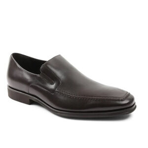 Bruno Magli Raging Slip on Leather Loafers Dark‎ Brown Made in Italy Size 10